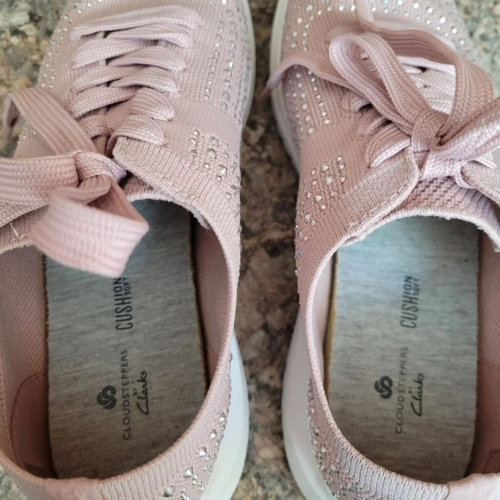 Clarks blush sparkle shoes